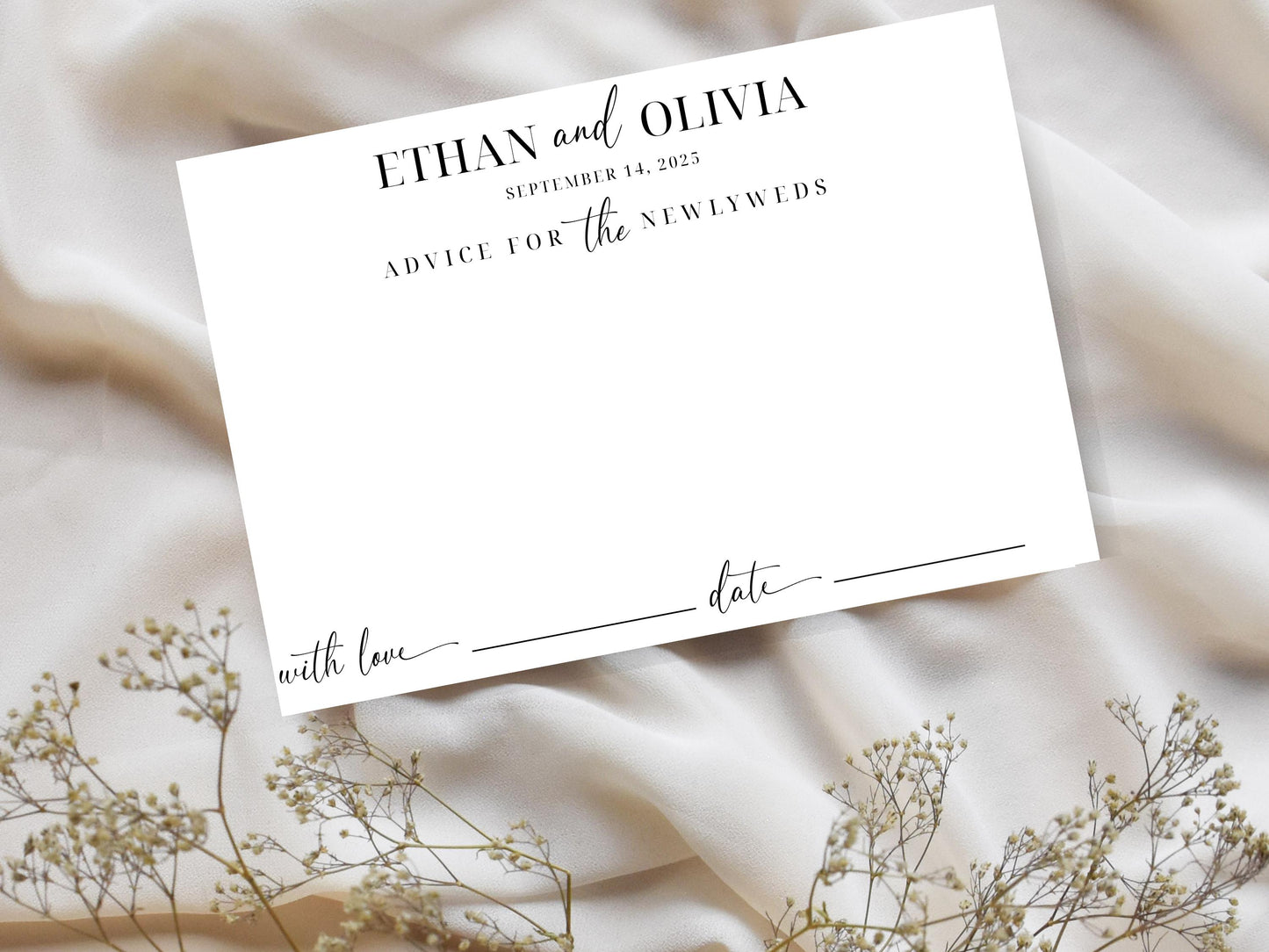 Bridal Shower Advice Cards: 4x6 Printed Keepsakes