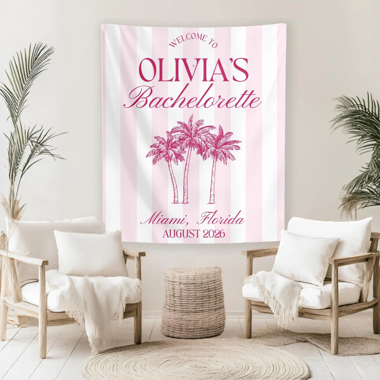 Custom Bachelorette Welcome Tapestry