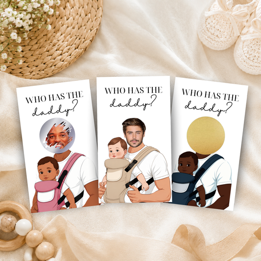 Who Has The Daddy Baby Shower Scratch Off Game