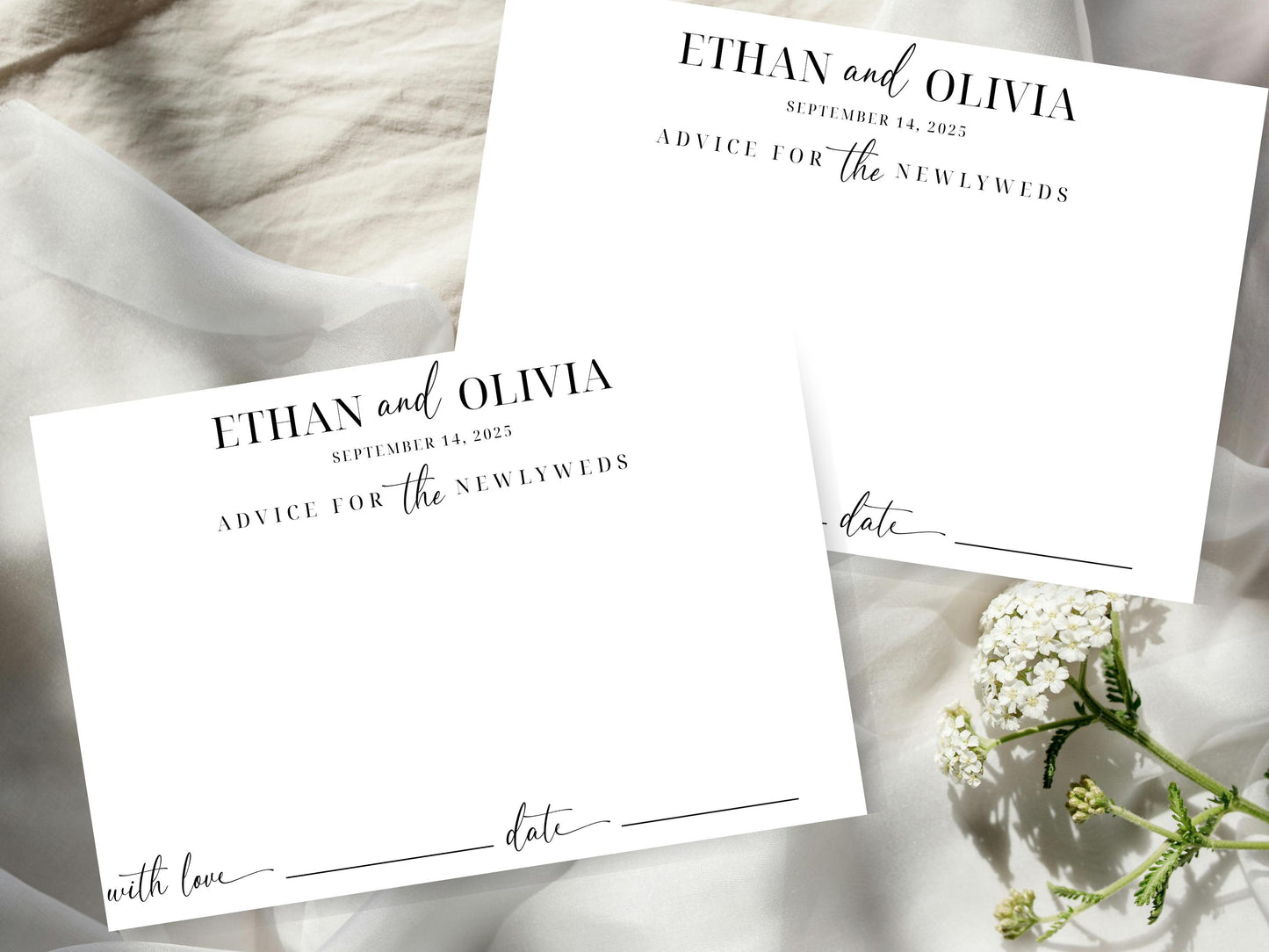Bridal Shower Advice Cards: 4x6 Printed Keepsakes