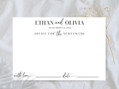 Bridal Shower Advice Cards: 4x6 Printed Keepsakes