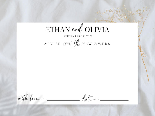 Bridal Shower Advice Cards: 4x6 Printed Keepsakes
