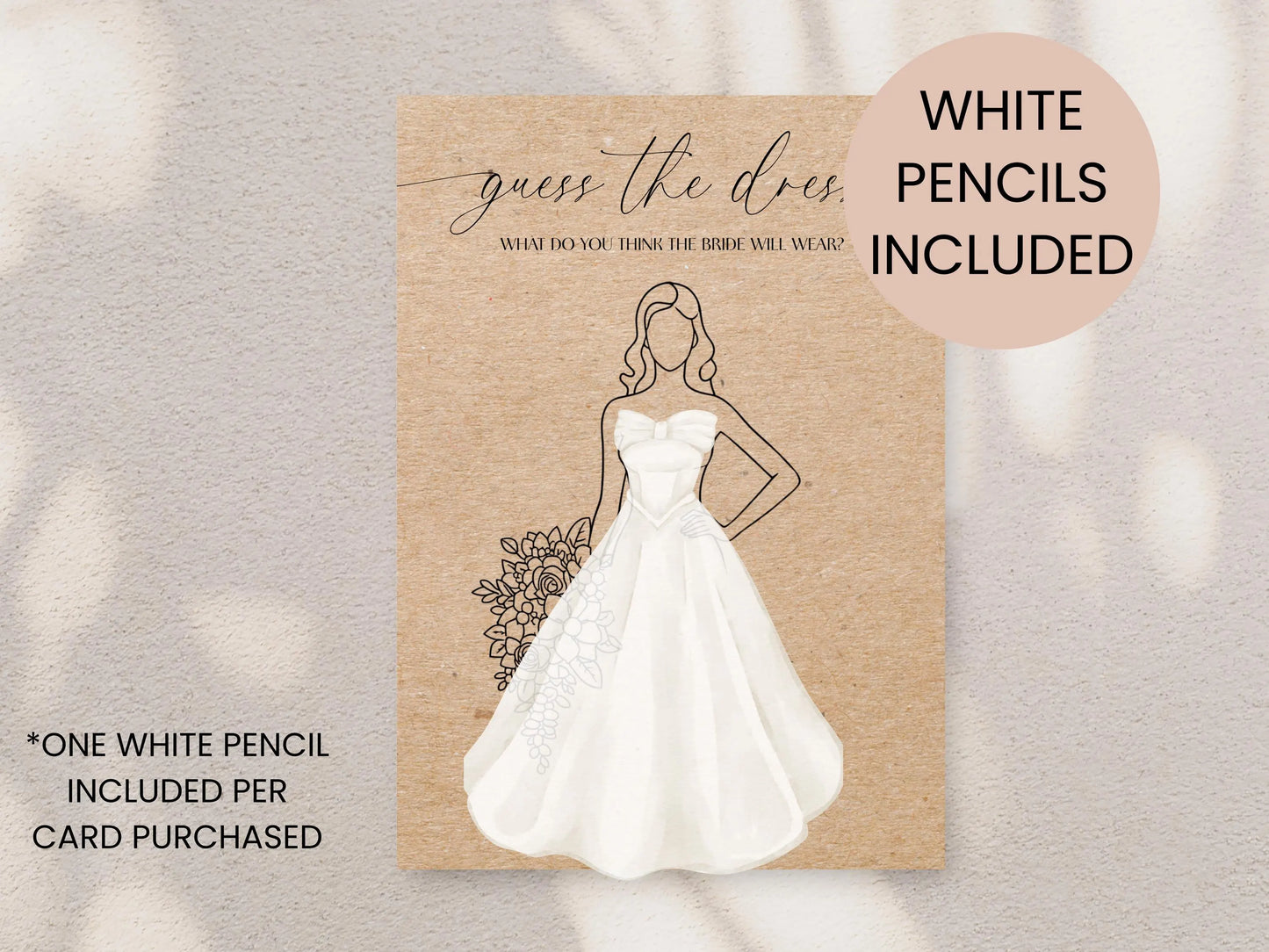 Guess The Dress Bridal Shower Activity - Design 2