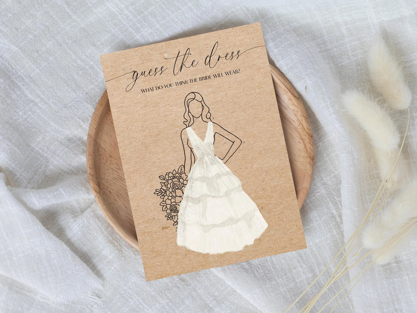 Guess The Dress Bridal Shower Activity - Design 2