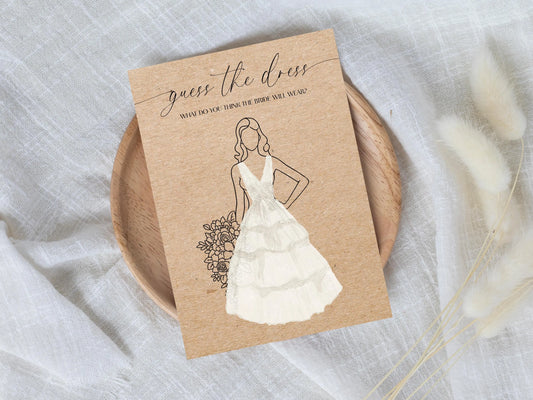 Guess The Dress Bridal Shower Activity - Design 2