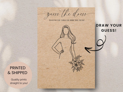 Guess The Dress Bridal Shower Activity - Design 1