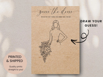 Guess The Dress Bridal Shower Activity - Design 2