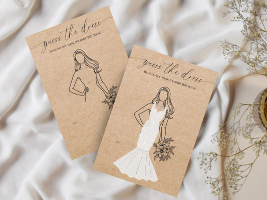 Guess The Dress Bridal Shower Activity - Design 1