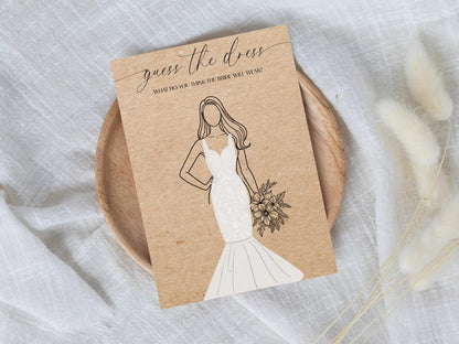 Guess The Dress Bridal Shower Activity - Design 1