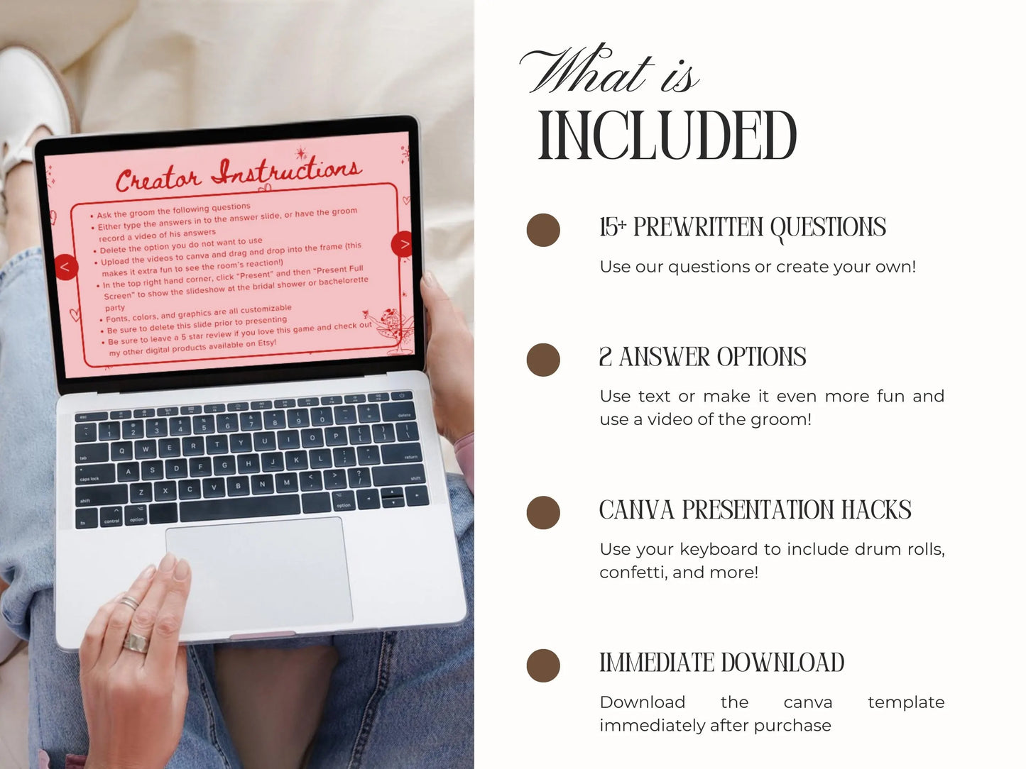 Jeopardy Bachelorette Bridal Shower Game - Cowgirl Disco Theme Editable Canva Template