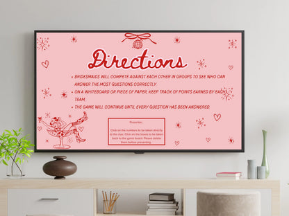 Jeopardy Bachelorette Bridal Shower Game - Cowgirl Disco Theme Editable Canva Template