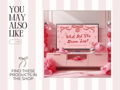 Jeopardy Bachelorette Bridal Shower Game - Cowgirl Disco Theme Editable Canva Template