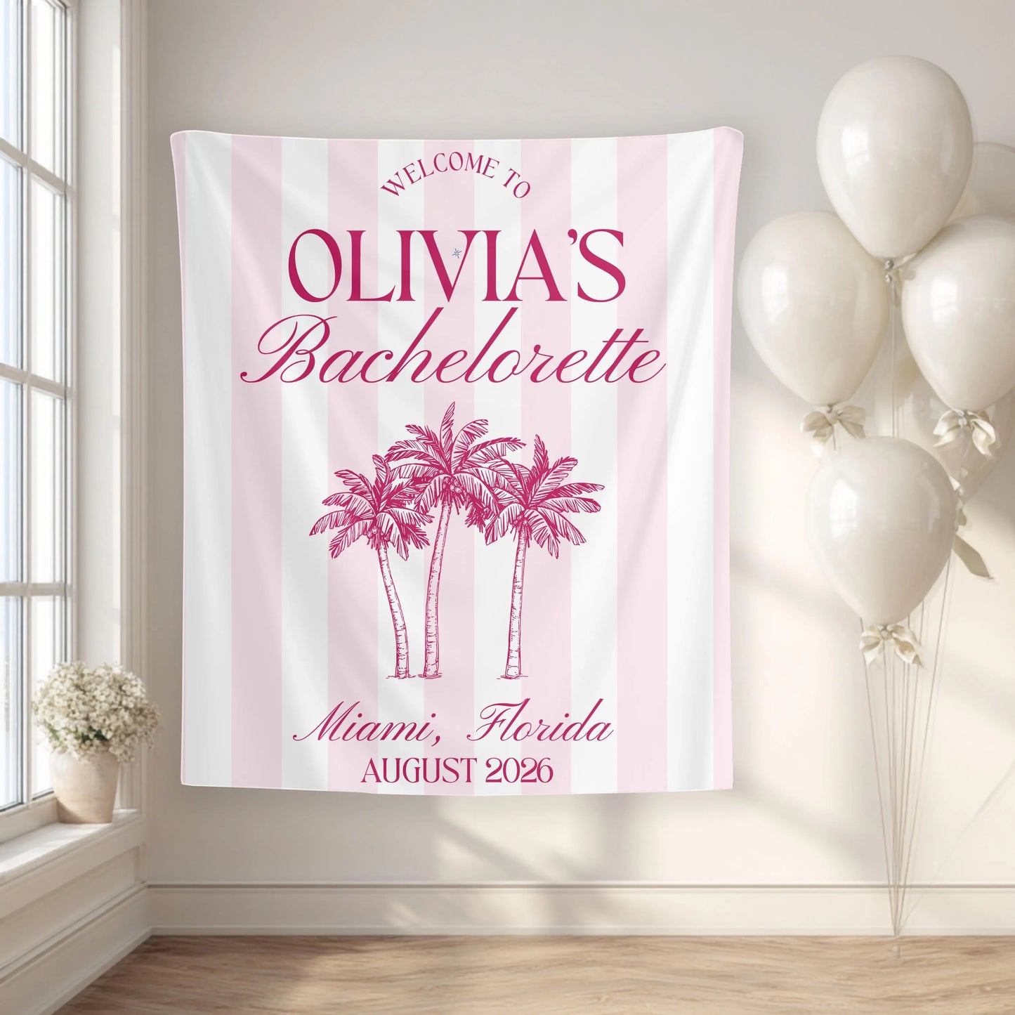 Custom Bachelorette Welcome Tapestry