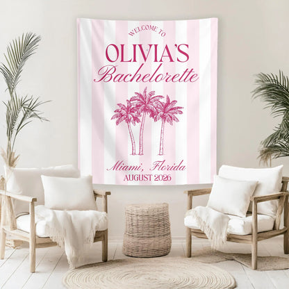 Custom Bachelorette Welcome Tapestry