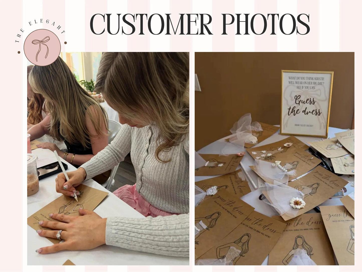 Guess The Dress Bridal Shower Activity - Design 2