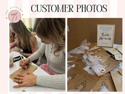 Guess The Dress Bridal Shower Activity - Design 2