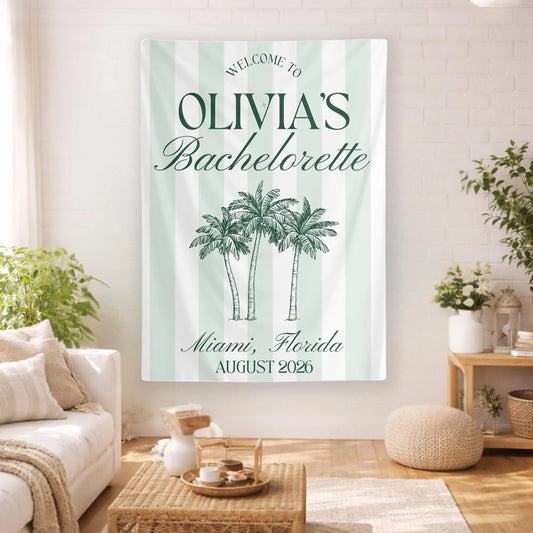 Custom Bachelorette Welcome Tapestry