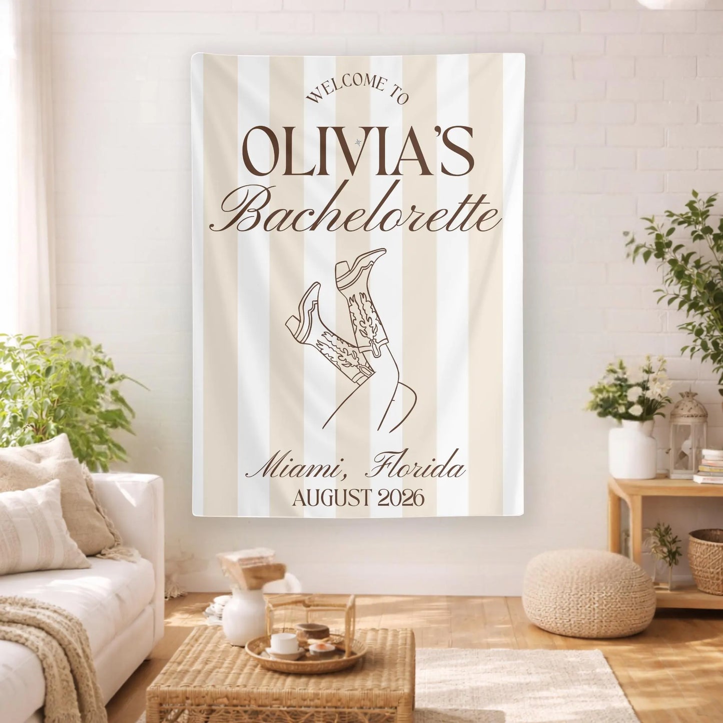 Custom Bachelorette Welcome Tapestry