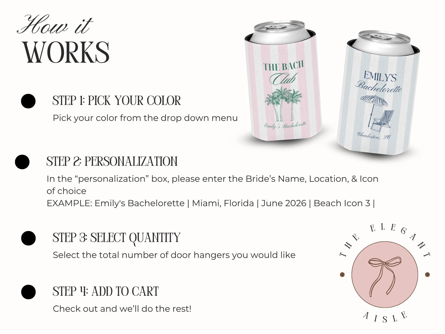 Personalized Bachelorette Can Cooler